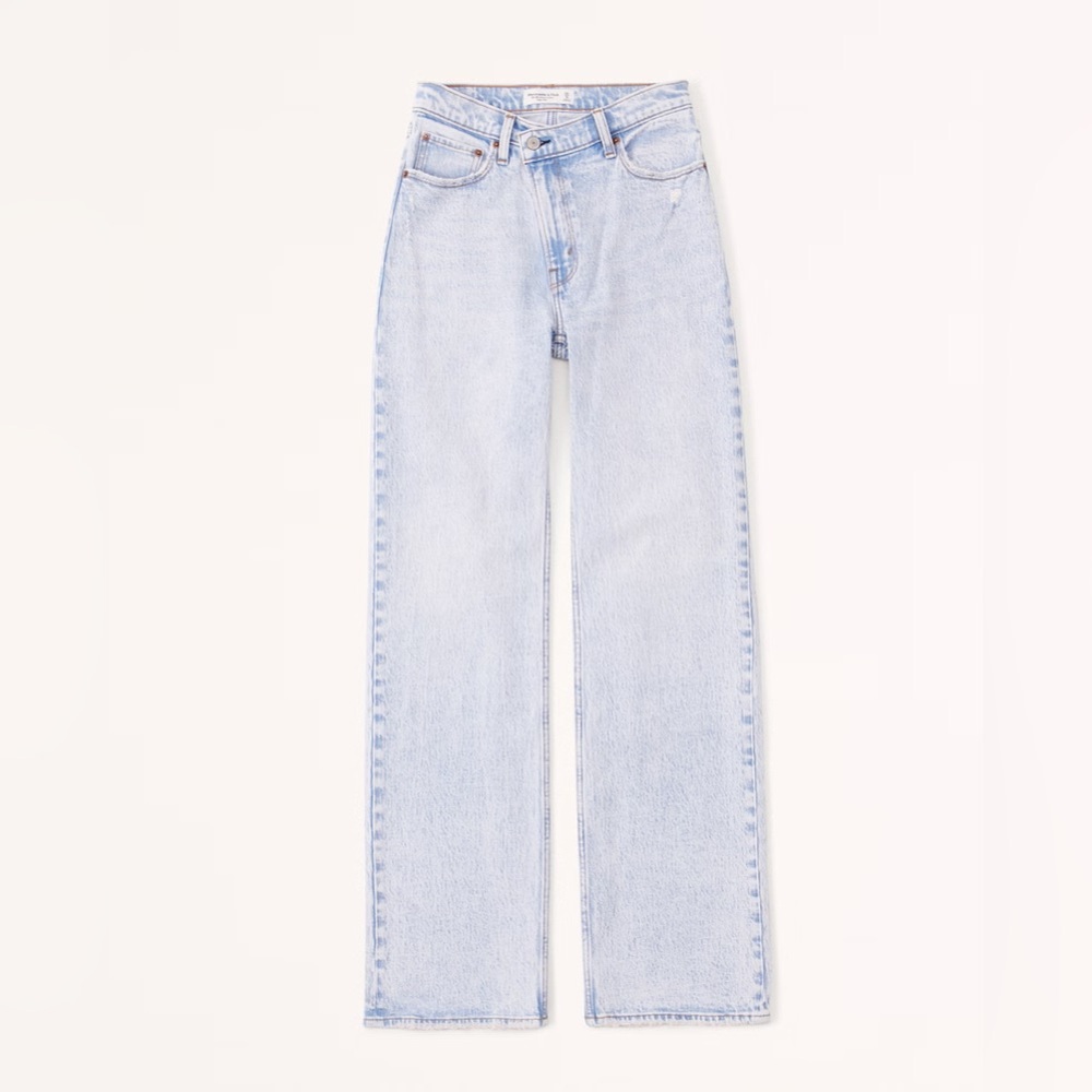 Abercrombie & Fitch Curve Love High Rise 90s Relaxed Jean Extra Long NWOT